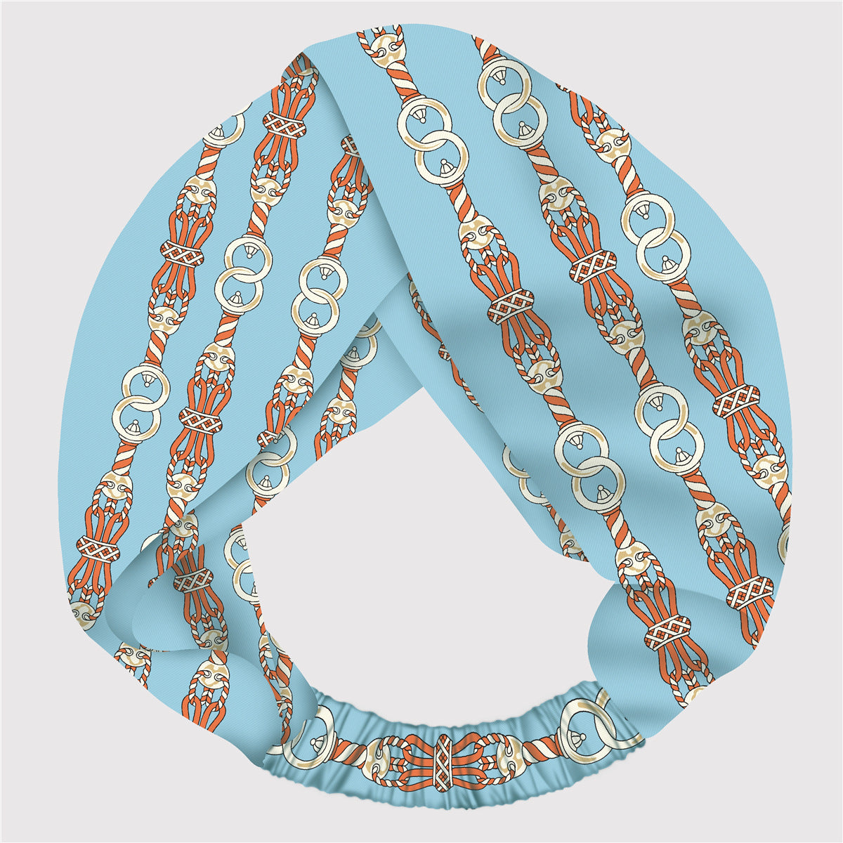 Wholesale silk twill silk adjustable elastic printing hair band